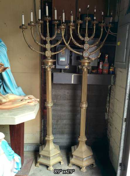 Used-Church-Items-Bronze-Candelabra