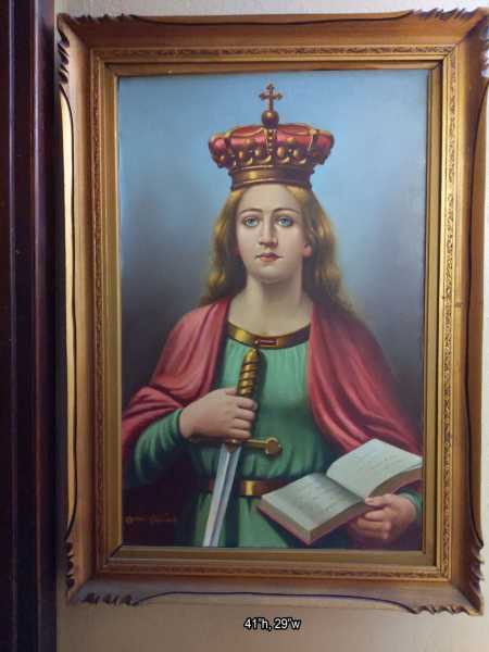 Saint-Dymphna-Religious-Portrait-Painting