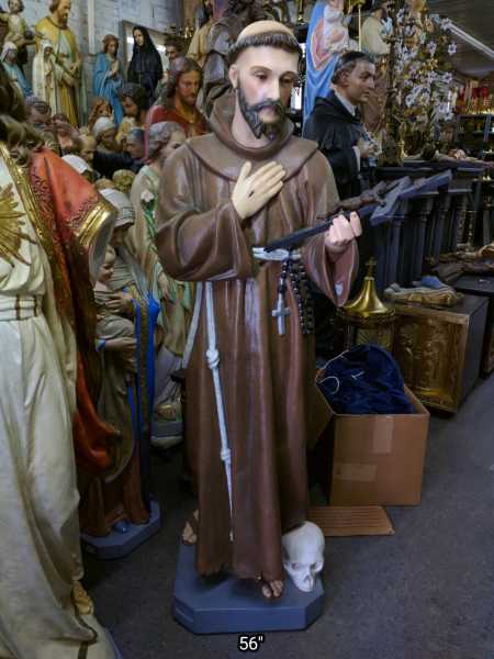 Saint-Francis-with-Skull-Statue